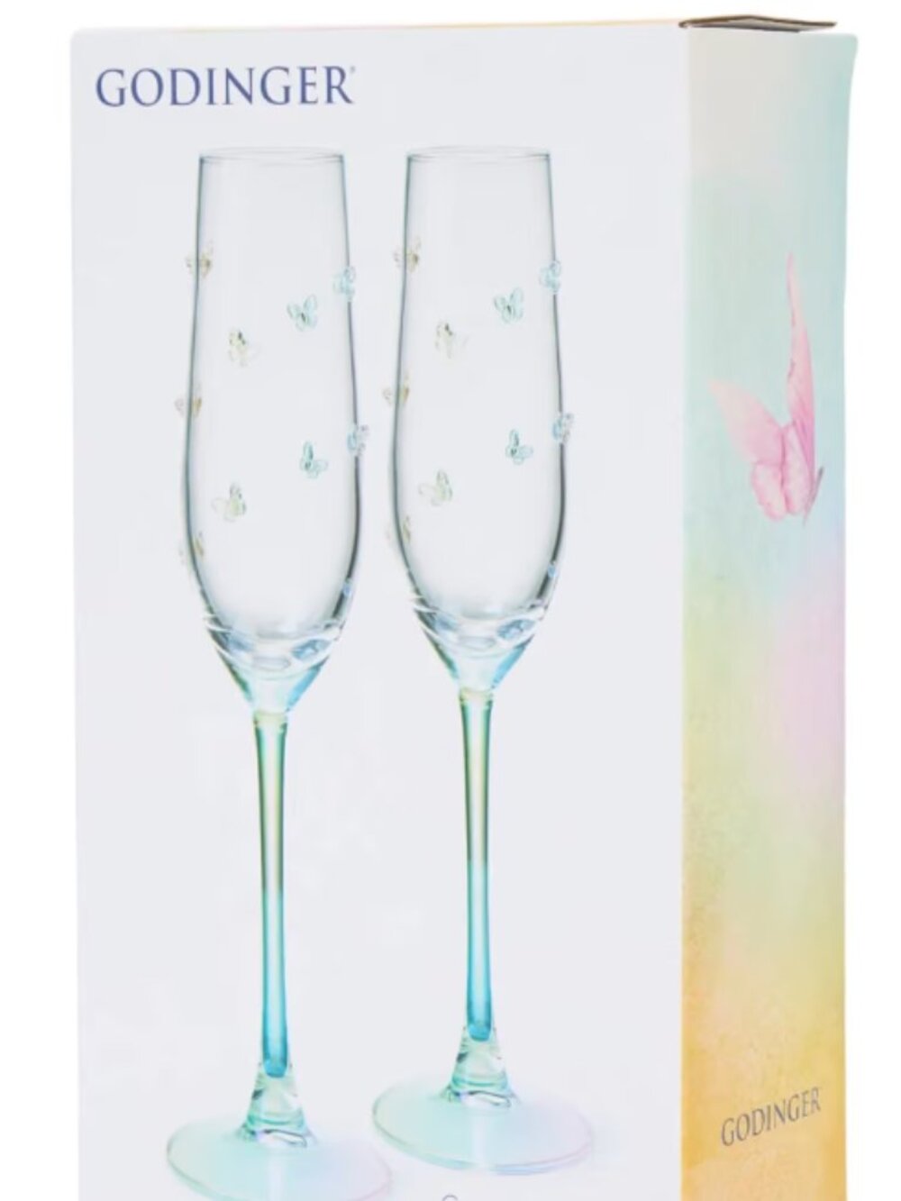Godinger Champage Flutes - Picture 1 of 2